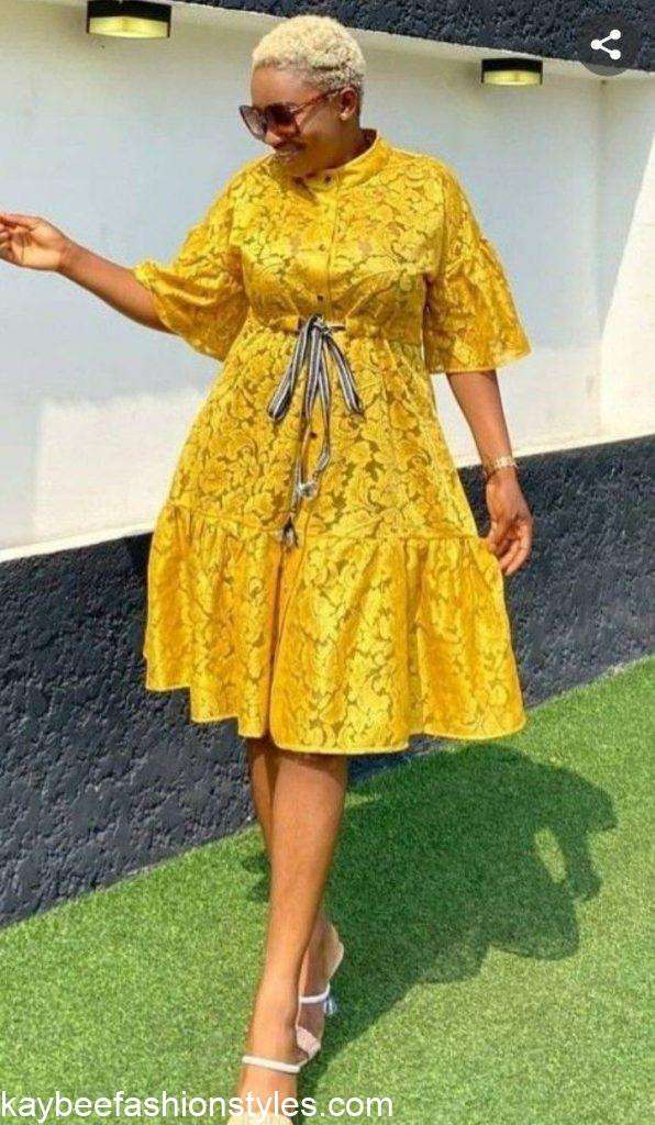 Short Bubu Gown Styles for Ladies