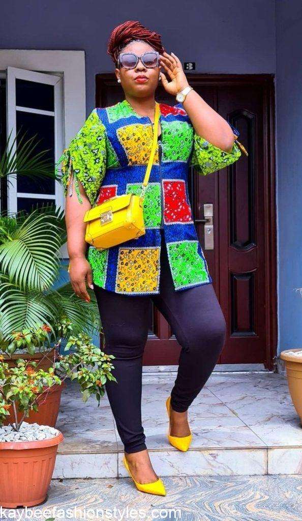 Long Ankara Tops on Jeans 