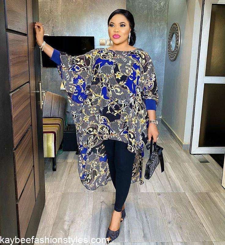 Long Ankara Tops on Jeans 