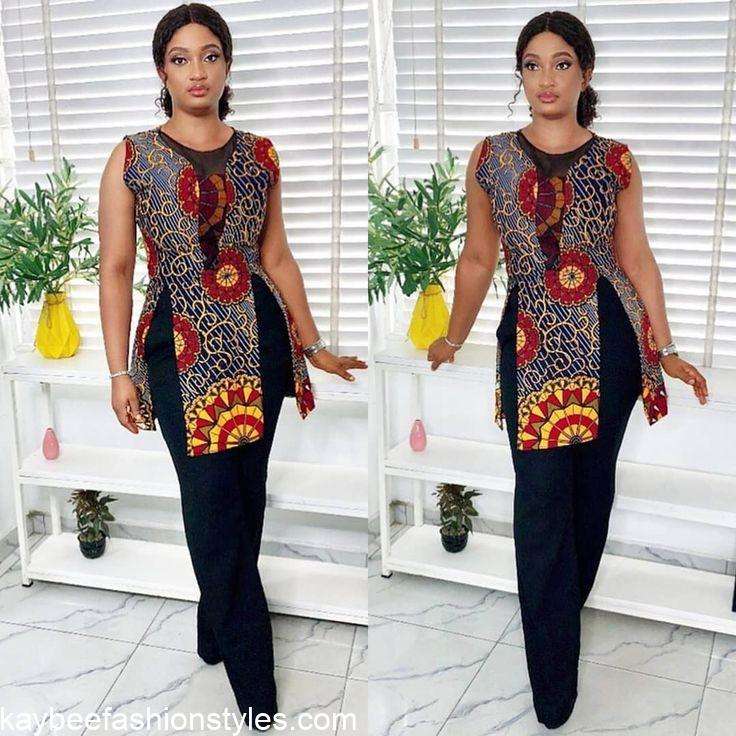 Long Ankara Tops on Jeans 