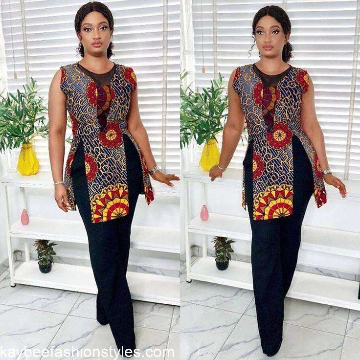 Long Ankara Tops on Jeans 