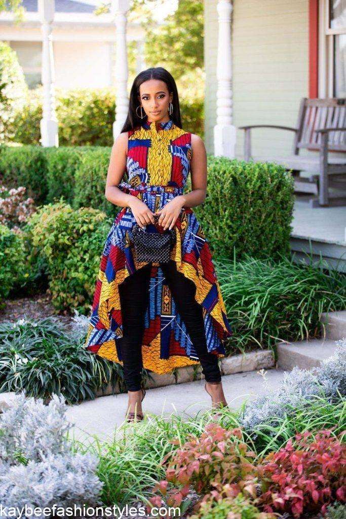 Long Ankara Tops on Jeans 