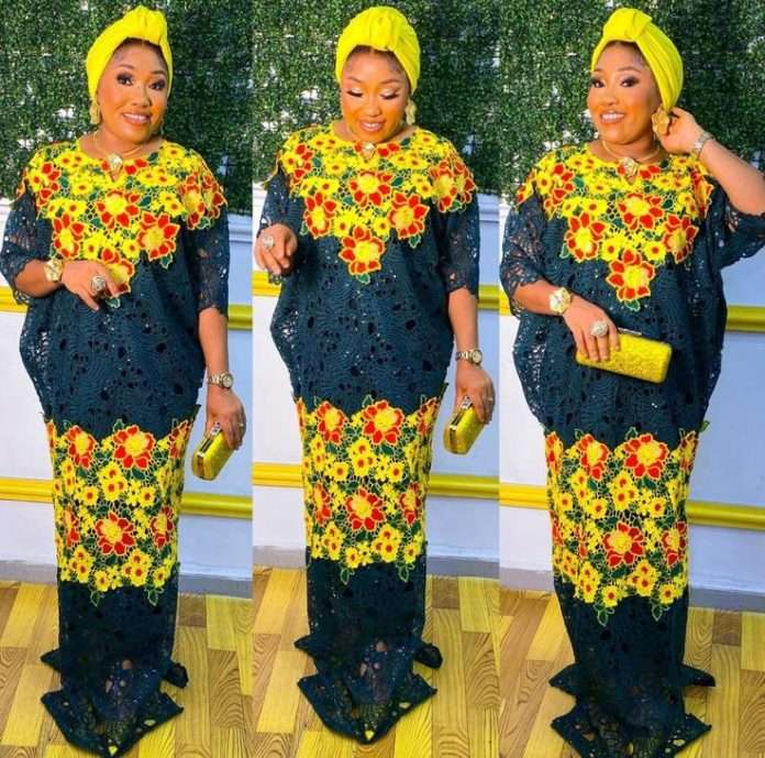 Latest Bubu Lace Gown Styles for Ladies in 2022 and 2023 Kaybee Fashion Styles