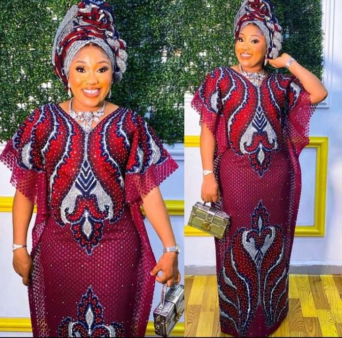 Latest Bubu Lace Gown Styles for Ladies in 2022 and 2023 Kaybee Fashion Styles