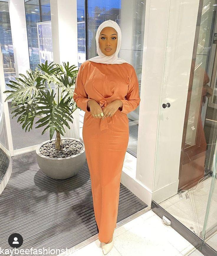 Plain Material Styles for Muslim Ladies in Nigeria