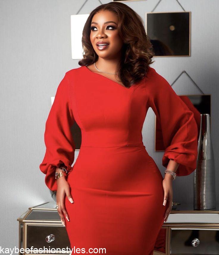 Office gown styles for ladies