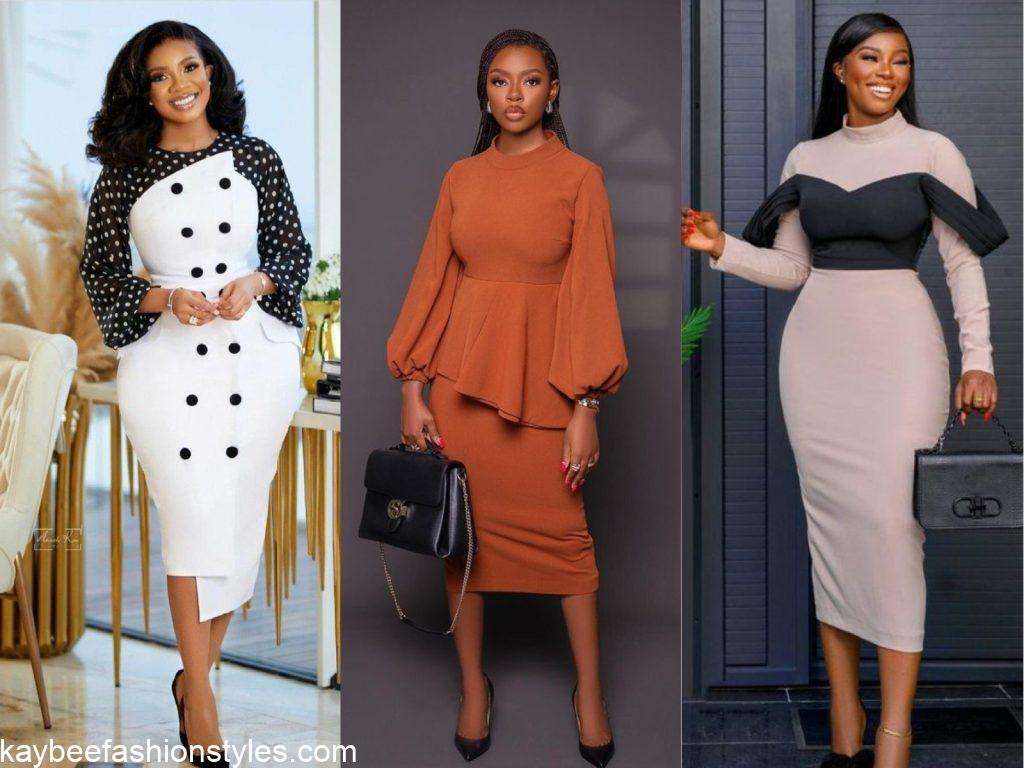 Best Office Gown Styles for Ladies in 2023 and 2024 - Kaybee Fashion Styles