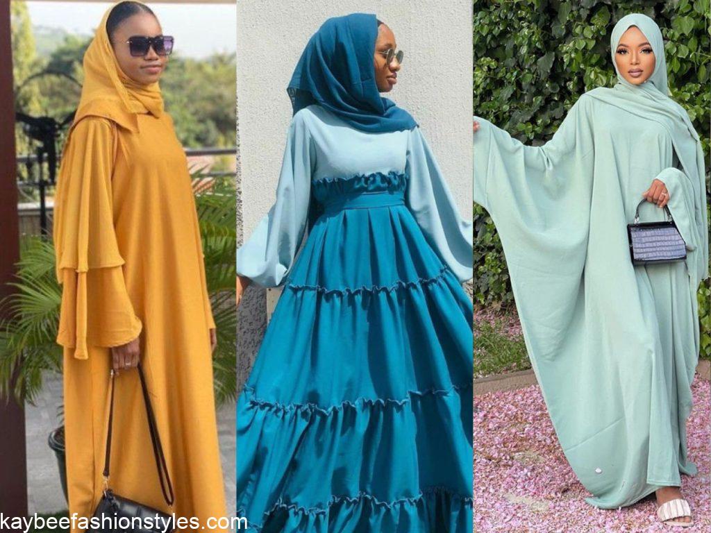 Plain Material Styles for Muslim Ladies in Nigeria