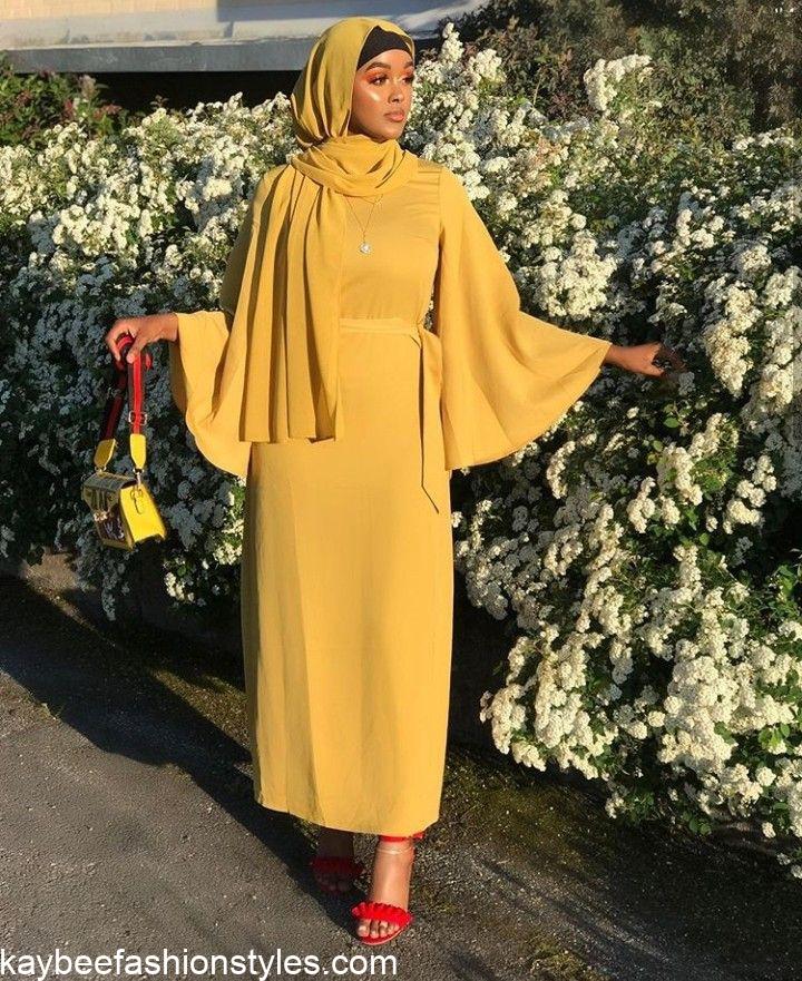 Plain Material Styles for Muslim Ladies in Nigeria