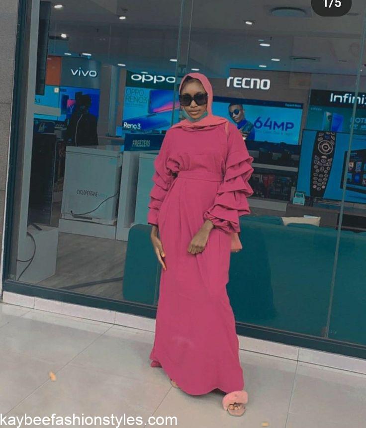 Plain Material Styles for Muslim Ladies in Nigeria