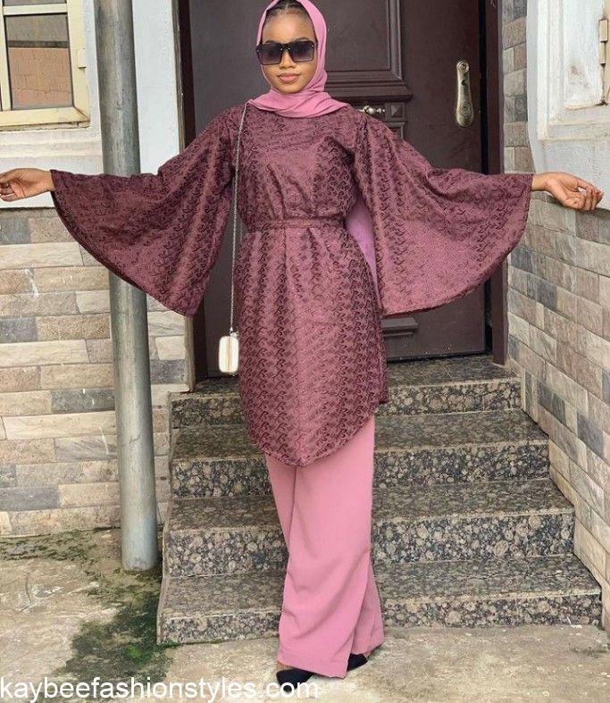 Plain Material Styles for Muslim Ladies in Nigeria