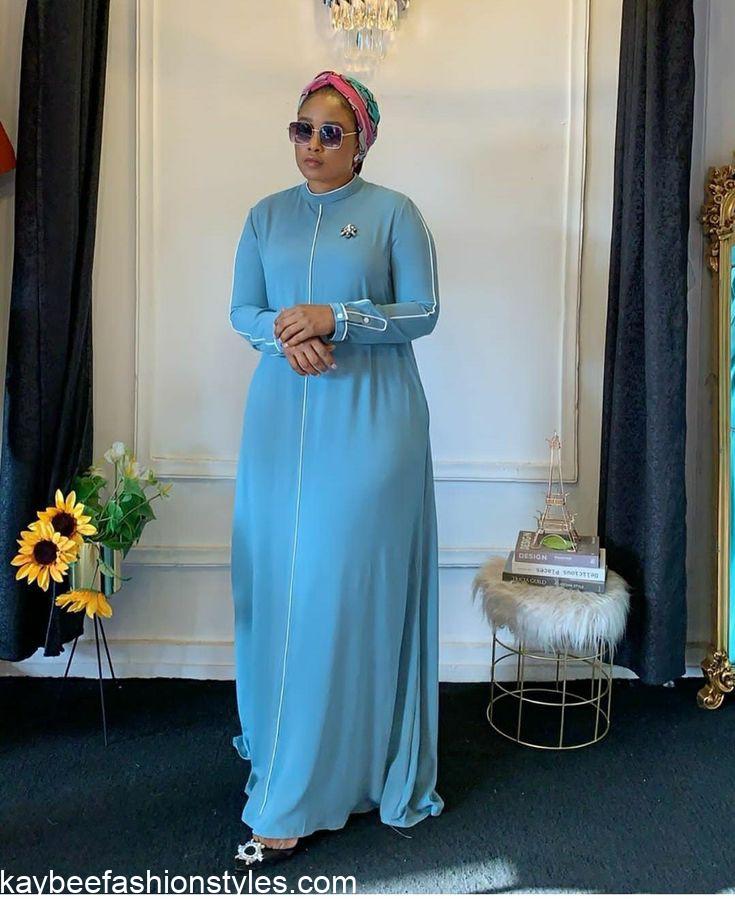 Plain Material Styles for Muslim Ladies in Nigeria