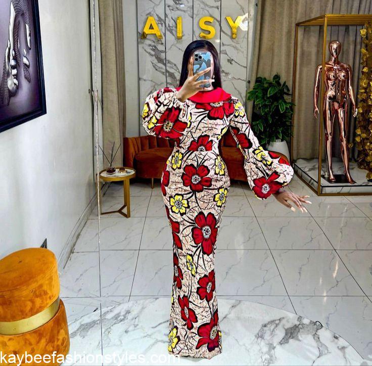 4 Yards Ankara Long Gown Styles for Ladies