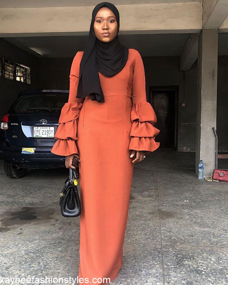 Plain Material Styles for Muslim Ladies in Nigeria