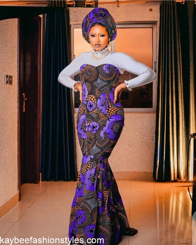 4 Yards Ankara Long Gown Styles for Ladies