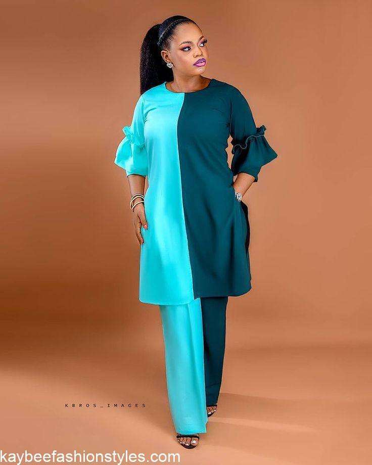 Material Top and Trouser Styles for Ladies