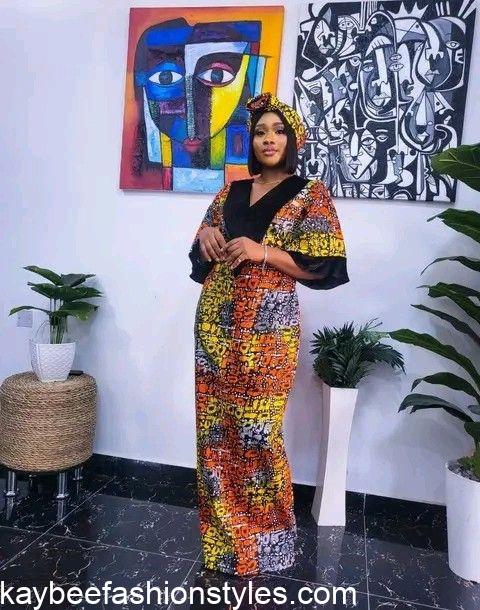 4 Yards Ankara Long Gown Styles for Ladies