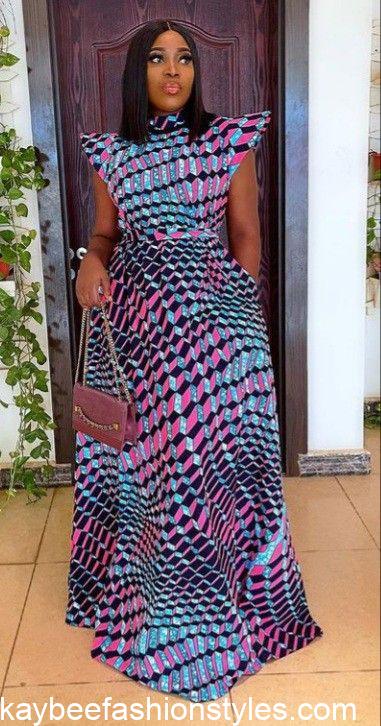 4 Yards Ankara Long Gown Styles for Ladies