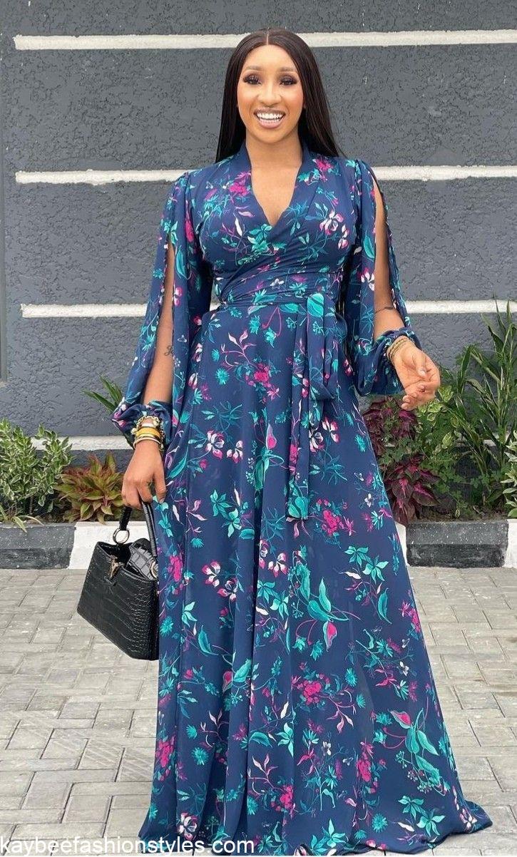 Best Flower Material Gown Styles for Ladies in 2023 - Kaybee Fashion Styles