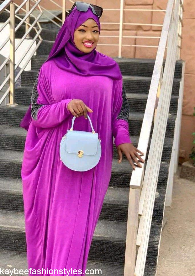 Plain Material Styles for Muslim Ladies in Nigeria