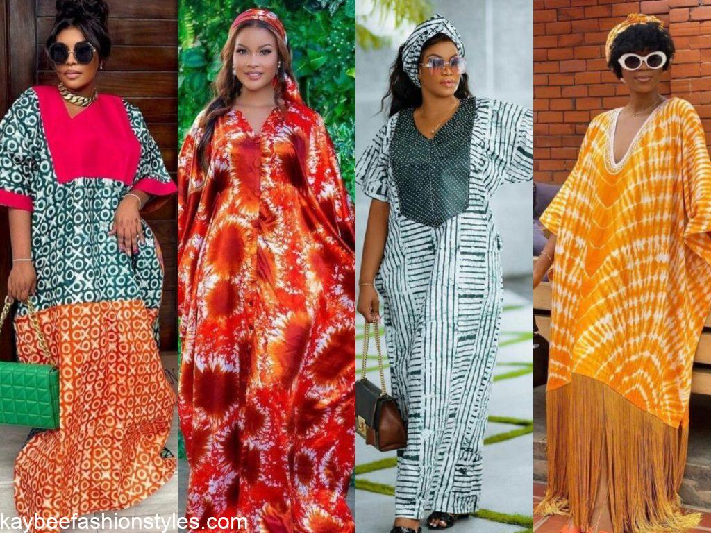 Adire and Kampala Bubu Gown Styles for Ladies