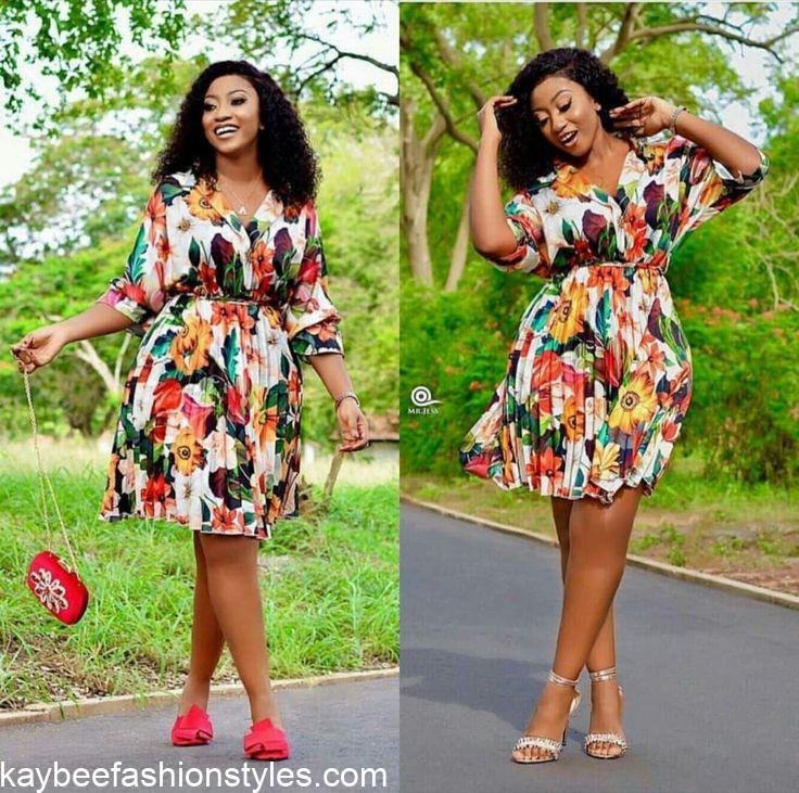 Best Flower Chiffon Gown Styles in Nigeria