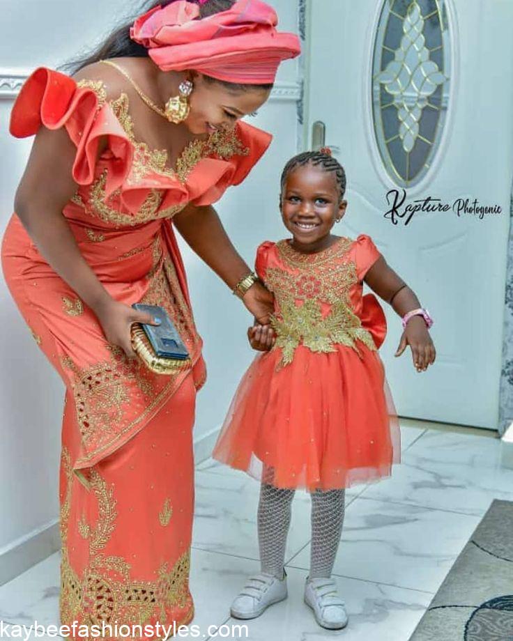 Best Matching Mother and Daughter Lace Styles in Nigeria