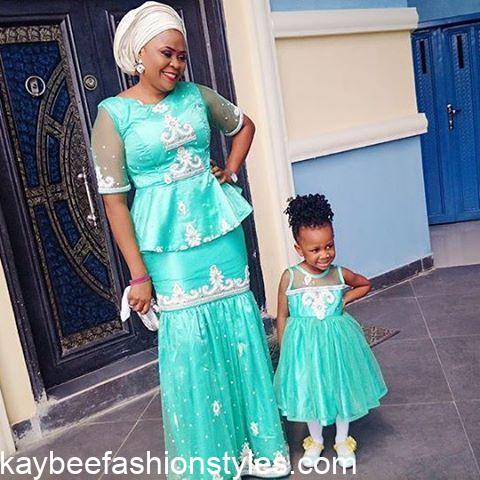 Best Matching Mother and Daughter Lace Styles in Nigeria