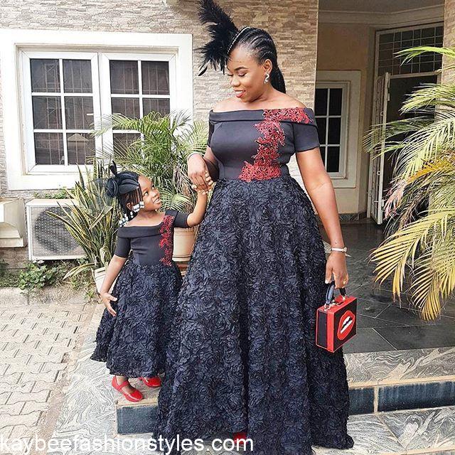 Best Matching Mother and Daughter Lace Styles in Nigeria