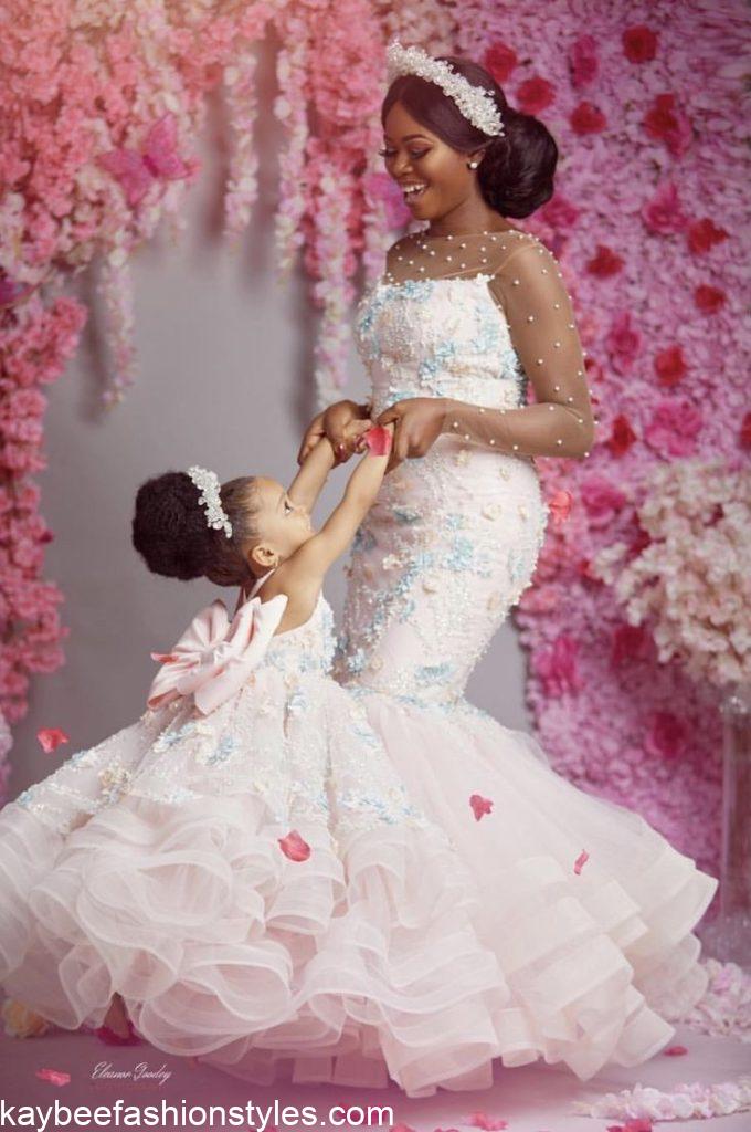 Best Matching Mother and Daughter Lace Styles in Nigeria