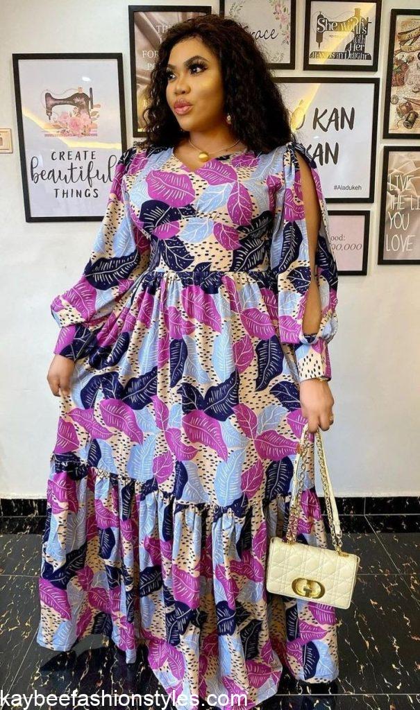 Best Flower Chiffon Gown Styles in Nigeria