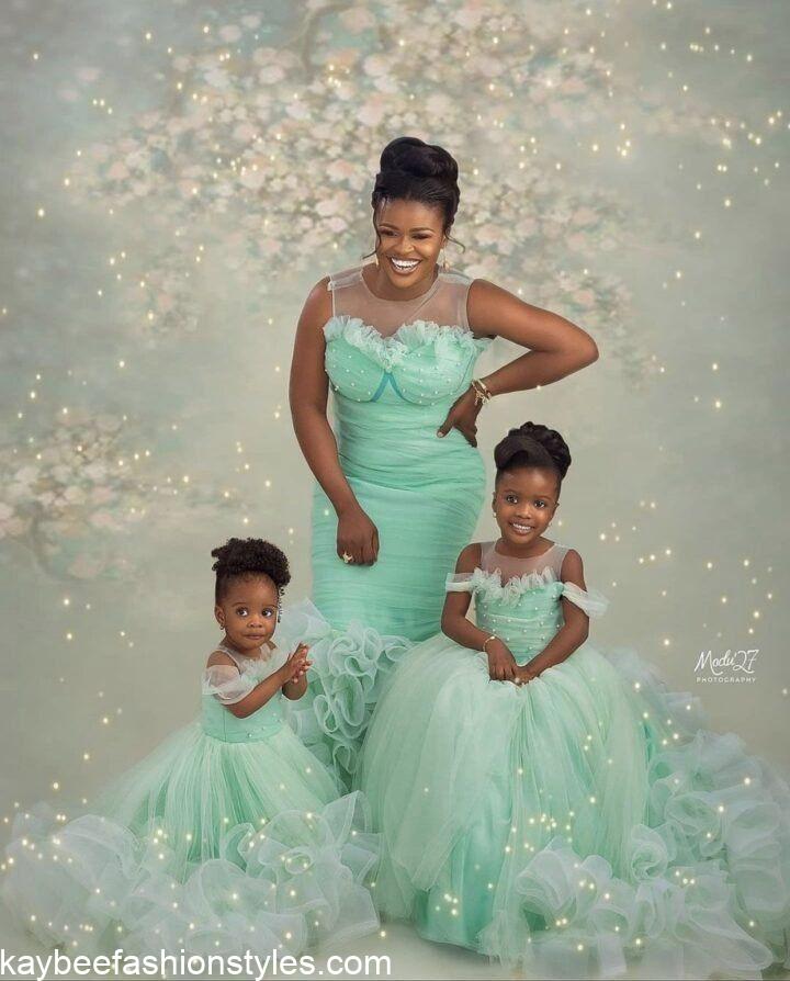 Best Matching Mother and Daughter Lace Styles in Nigeria