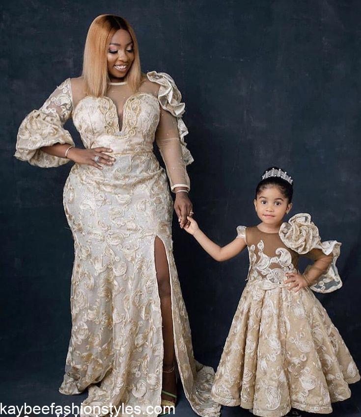 Best Matching Mother and Daughter Lace Styles in Nigeria