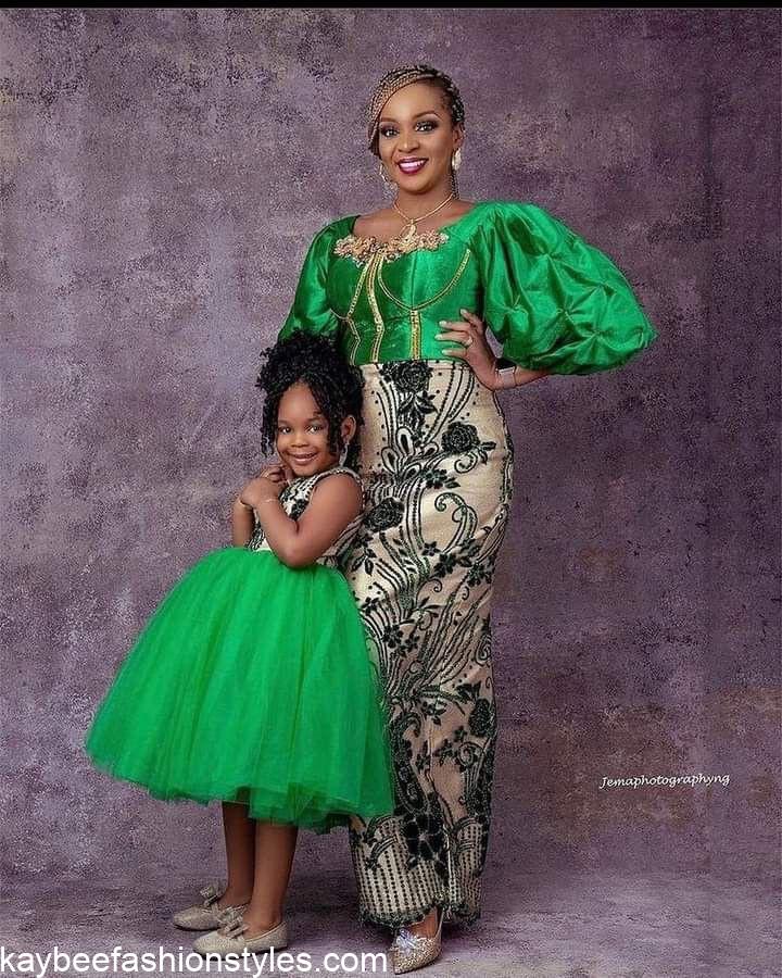 Best Matching Mother and Daughter Lace Styles in Nigeria