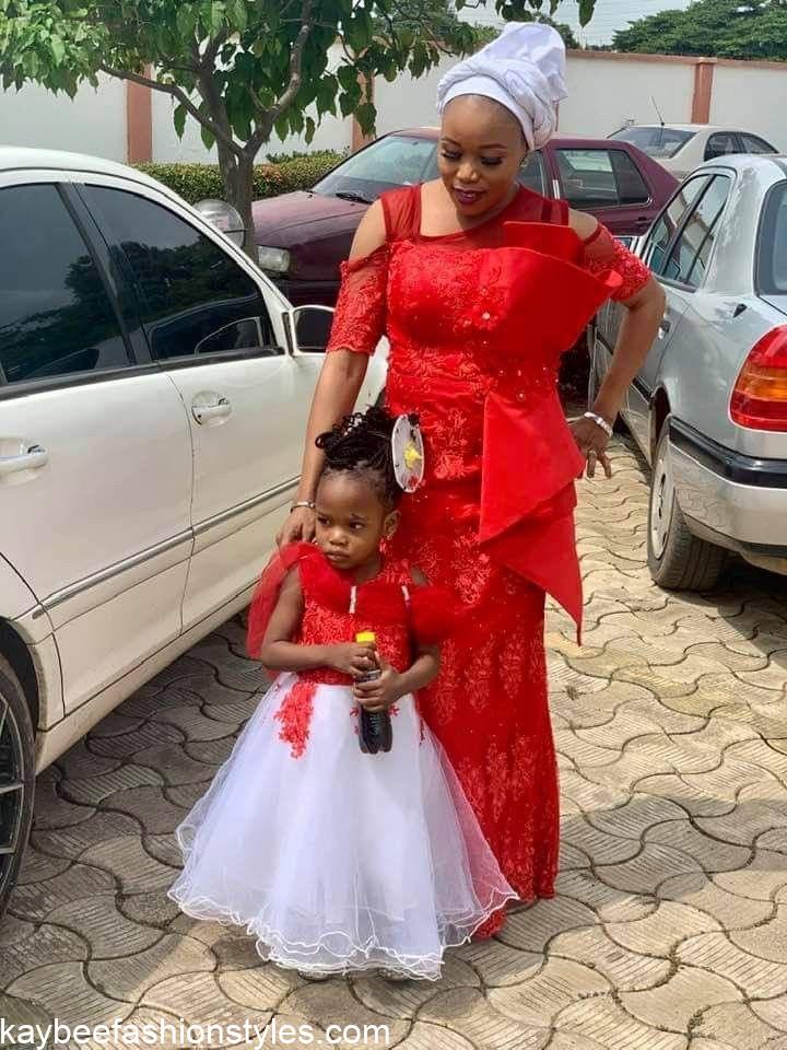 Best Matching Mother and Daughter Lace Styles in Nigeria