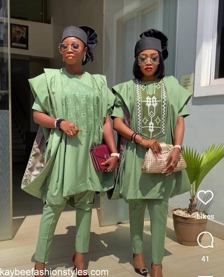 30 Latest Agbada Styles for Ladies in Nigeria