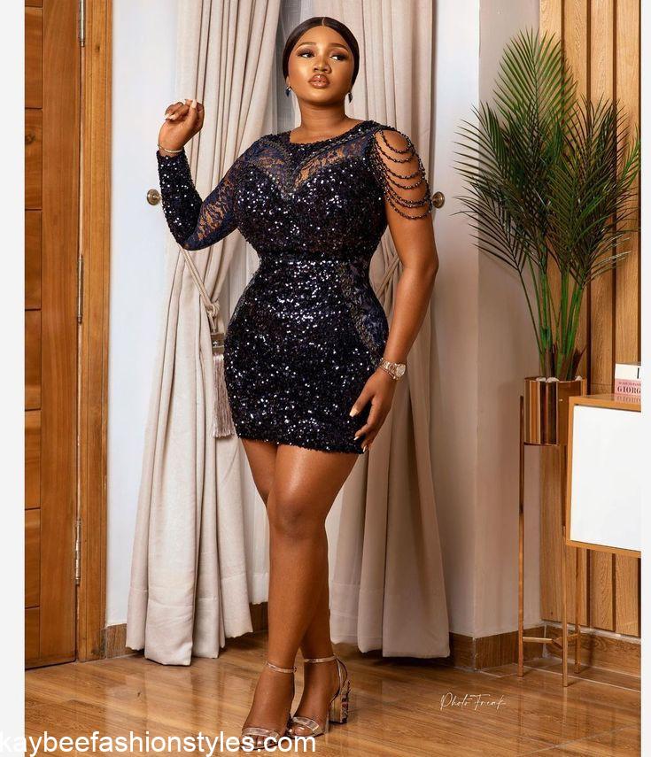 Latest Sequin Gown Styles in Nigeria