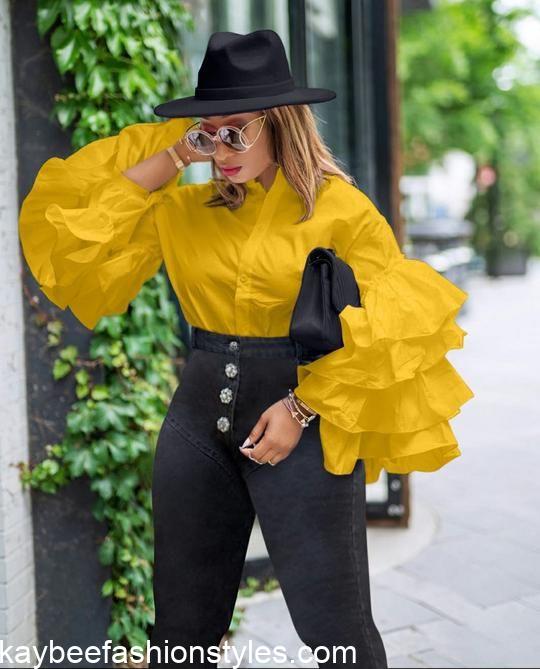 Latest Organza Top Styles for Ladies in 2023 - Kaybee Fashion Styles