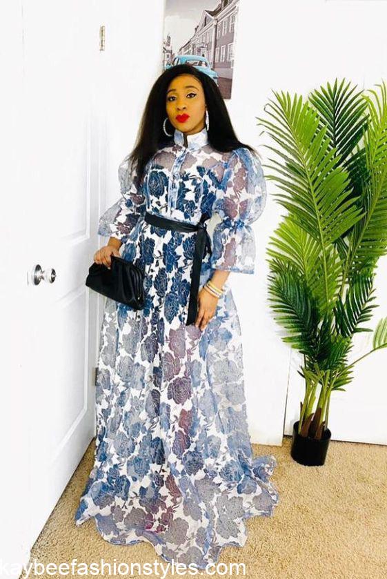 Latest Organza Gown Styles for Ladies in Nigeria