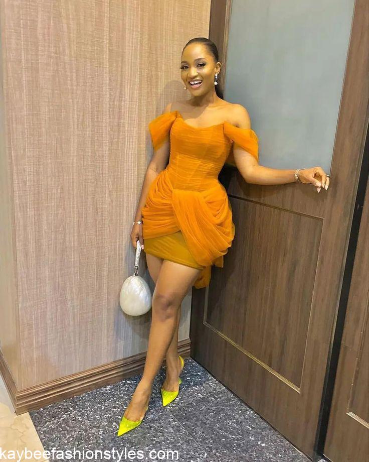 Short Dinner Gown Styles for Nigerian Ladies 