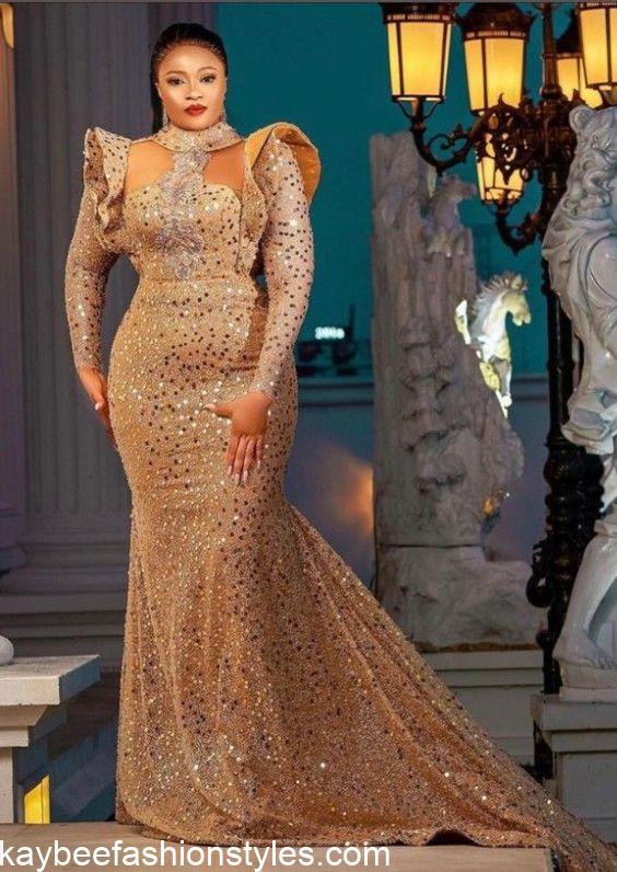 Latest Sequin Gown Styles in Nigeria