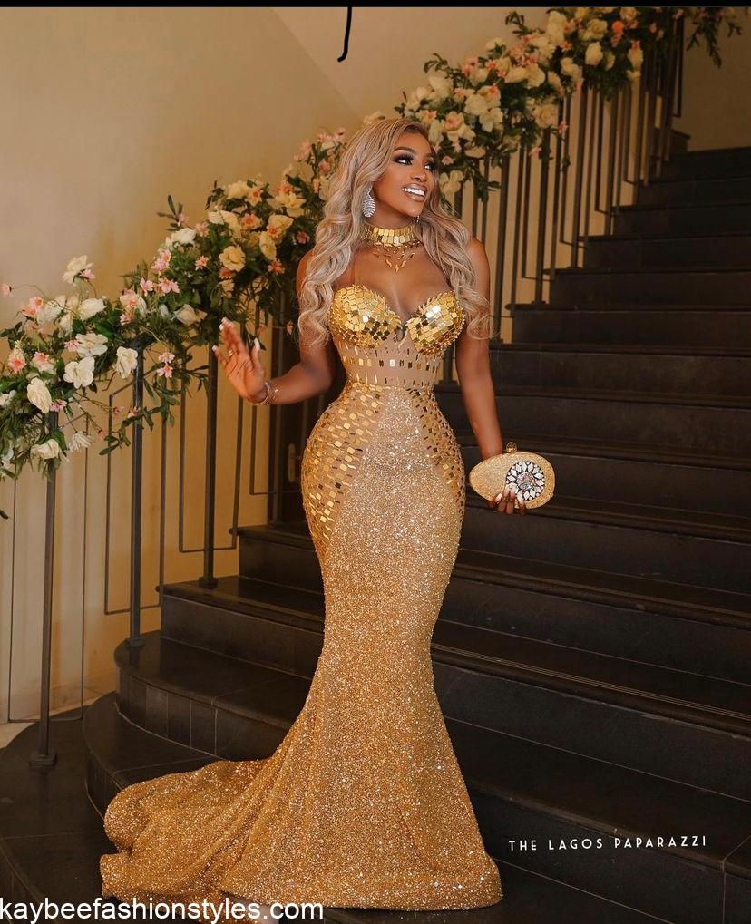 30 Latest Sequin Gown Styles in Nigeria - Kaybee Fashion Styles