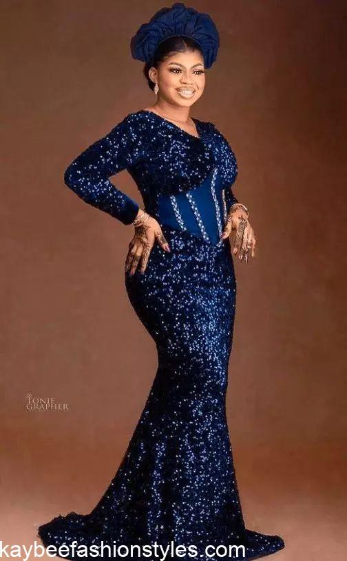 Latest Sequin Gown Styles in Nigeria