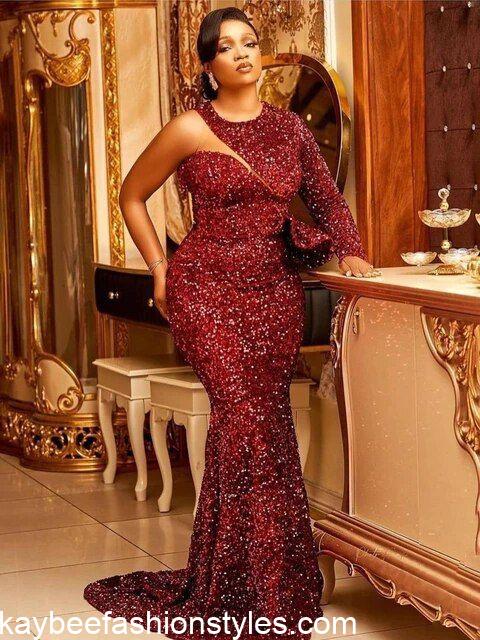 Latest Sequin Gown Styles in Nigeria