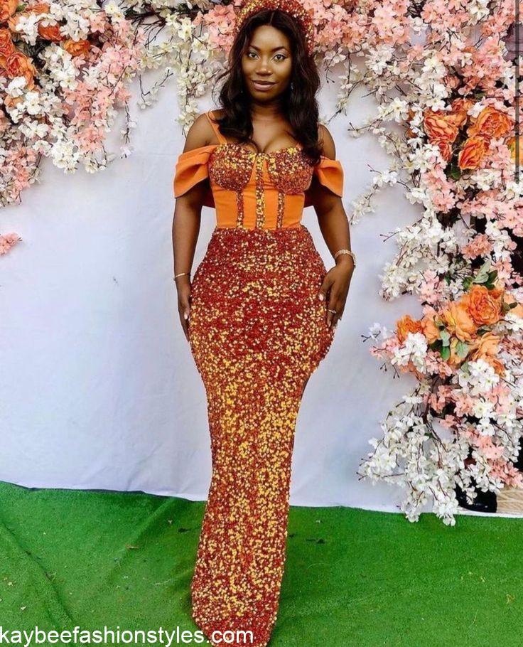 Latest Sequin Gown Styles in Nigeria