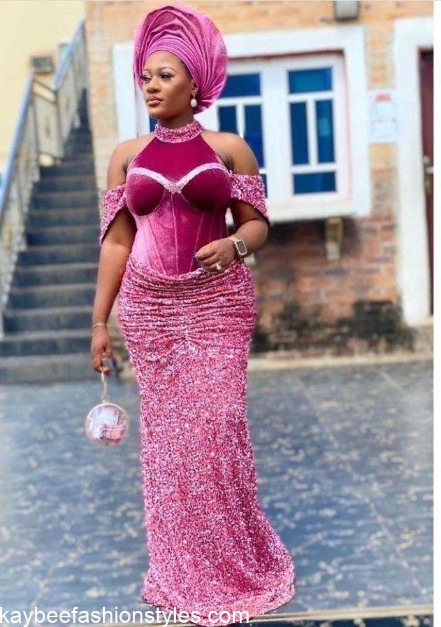 Latest Sequin Gown Styles in Nigeria