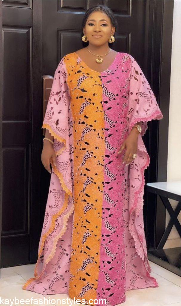 Latest Matured Lace Gown Styles for Mothers 