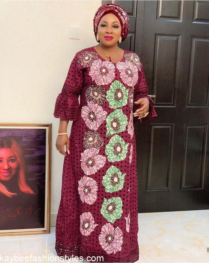 Latest Dry Lace and Ankara Combination Styles for Ladies