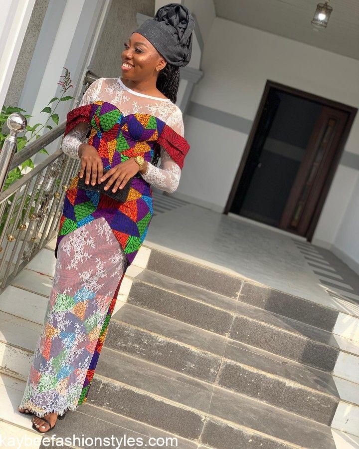 Best Ankara and Lace Combination Styles for Ladies