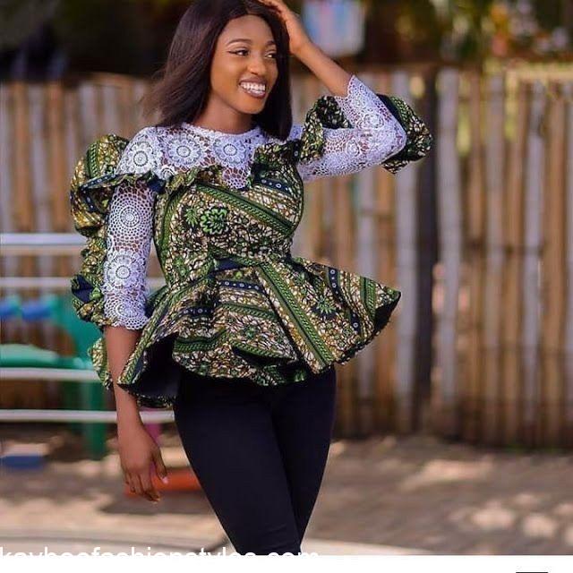 Best Ankara and Lace Combination Styles for Ladies